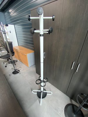 DESTOCKAGE - Accessoires - Portemanteau 8 patères et porte-parapluie blanc et noir