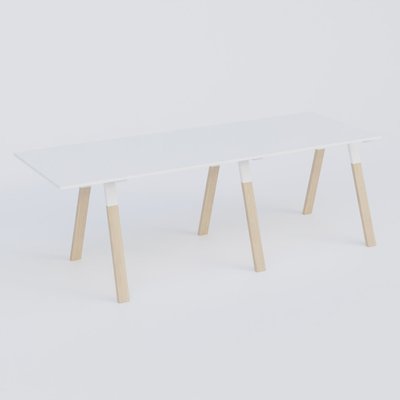 [Pas de famille] - [Pas de sous famille] - Table Keops Bois 340x120 cm de profondeur et hauteur 109 cm . Plateau épaisseur 25mm.