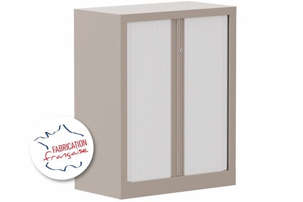 [Pas de famille] - [Pas de sous famille] - Armoire à rideaux H100xL80cm 2 tablettes