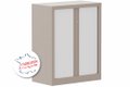 Armoire à rideaux H100xL80cm 2 tablettes