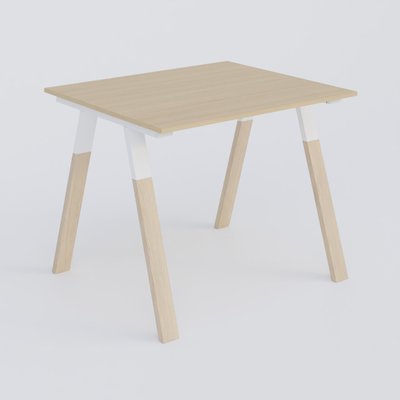 [Pas de famille] - [Pas de sous famille] - Table Keops Bois 140x120 cm de profondeur et hauteur 109 cm . Plateau épaisseur 25mm.