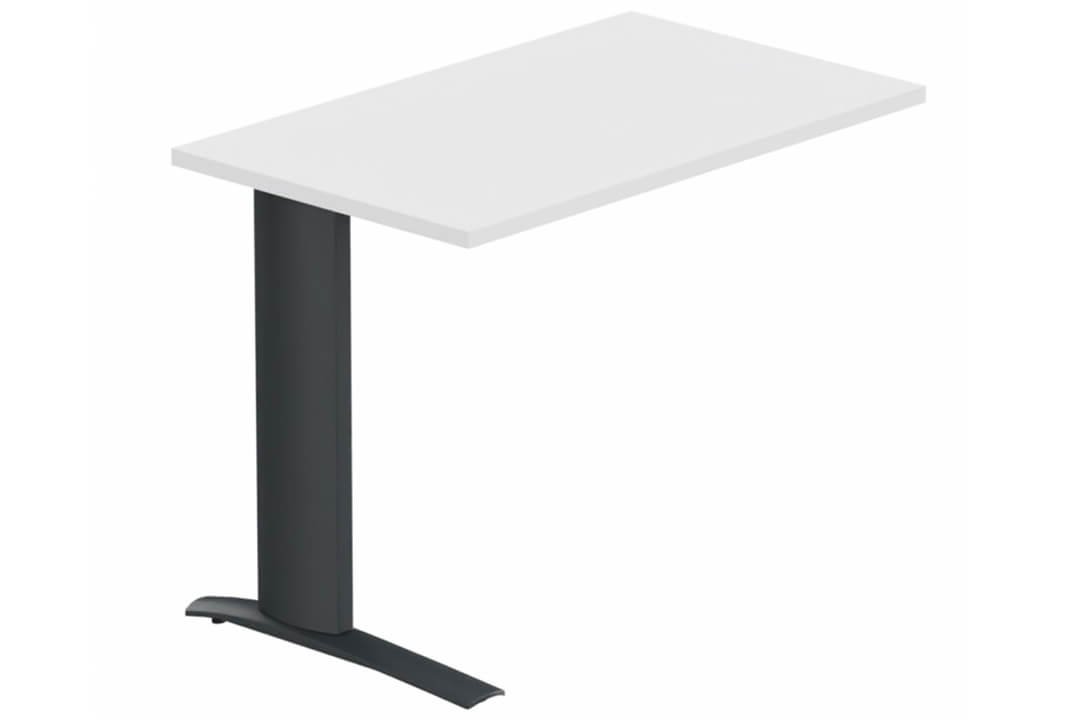 Retour sur pied, 100x60cm , Blanc/Anthracite