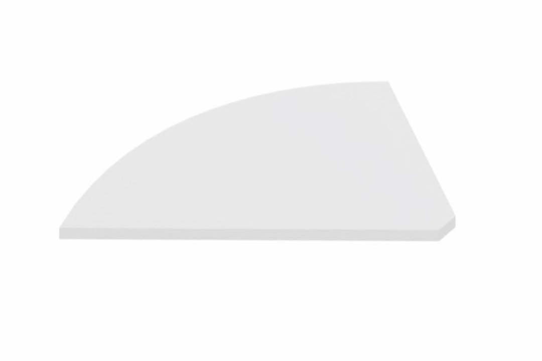 K8 angle 90° 85x85cm, plateau blanc, structure blanc