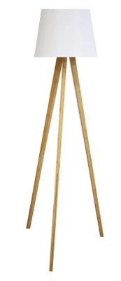LUMINAIRES - Lampadaires - Lampadaire Cocoon avec abat-jour blanc et pieds bois
