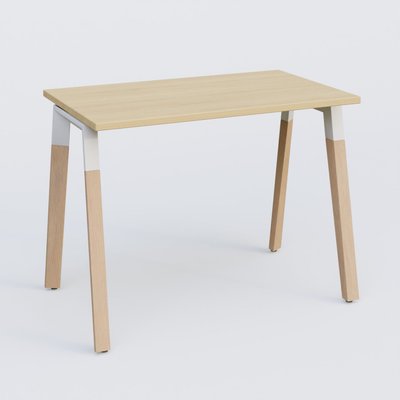 Gamme K8 Wood - Plans droits - K8Wood Plan droit 120x60 -Finitions = Plateau : CE /Piétements : Blanc / Hetre (BW)