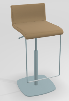 CHAISES ET TABOURETS - Réglables en hauteur - COCKTAIL Tabouret -Finitions : MOSAIC GOLD (M314) / PIETEMENT EPOXY : structure coloris LIGHT BLUE MAT (EP59)