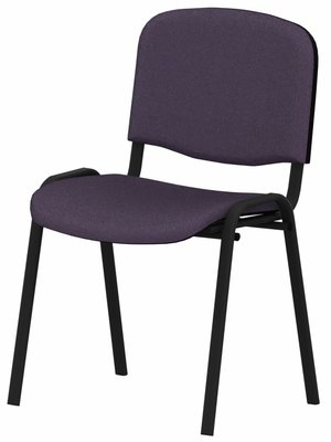 VISITEURS ET FONCTIONNELS - 4 Pieds - JOKER ECO - Chaise 4 pieds, tissu LUCIA coloris prune, structure noire