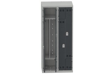 VESTIAIRES GAIN DE PLACE - 2 Colonnes - Vestiaire gain de place 2 colonnes (fermeture cadenas) coffre gris clair/portes anthracite