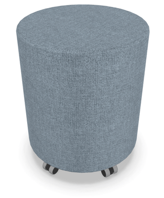 FAUTEUILS/POUFS - Poufs - Tam-Tam Pouf rond diamètre 40 cm avec base en mélaminé noire avec roulettes finition STEP L06