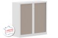 Armoire à rideaux H120xL120cm 2 tablettes