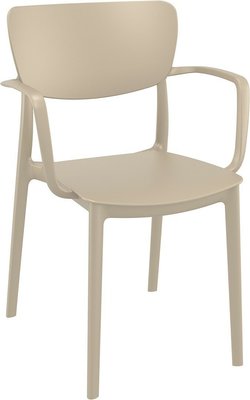 POLYPROPYLENE - FAUTEUILS  - CLYDE-Fauteuil en polypropylène renforcè fibre de verre-Finition TAUPE (PTA)