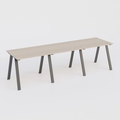 [Pas de famille] - [Pas de sous famille] - Table Keops Métal 420x120 cm de profondeur et hauteur 109 cm . Plateau épaisseur 25mm.