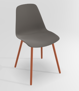 CHAISES ET TABOURETS - Pour tables standards, ht 75 cm, piétement 4 pieds - PETALE Chaise L.44xP.53.5xH.80.5cm-hauteur assise 47cm