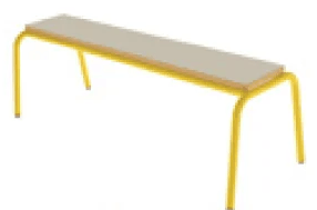 SCOLAIRE - Apprendre - Banc MOLY hêtre massif vernis incolore pièt. époxy - L120 cm - T5