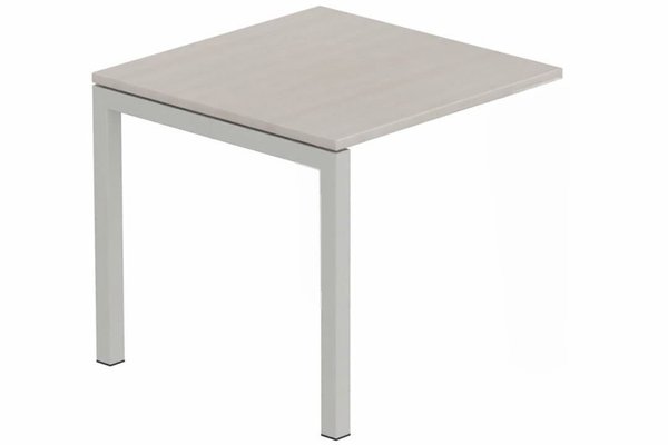 TABLES DE FORMATION - Composables piétement "Arche" - Module composable pied arche L.80xP.80cm, suivant, plateau acacia, structure aluminium