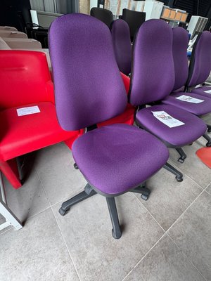 DESTOCKAGE - Sièges & Fauteuils - Siège de travail assise et dossier tissu violet