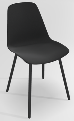 CHAISES ET TABOURETS - Pour tables standards, ht 75 cm, piétement 4 pieds - DIXIE Chaise L.44xP.55xH.82cm-hauteur assise 46cm.