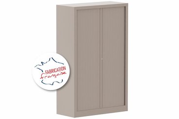 [Pas de famille] - [Pas de sous famille] - Armoire à rideaux H160xL100cm 3 tablettes