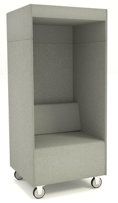 ALCOVE ACOUSTIQUE - Phones Boxes - Phonebox acoustique permet de passer les appels sans gêner les autres, coloris gris 