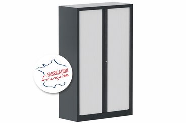[Pas de famille] - [Pas de sous famille] - Armoire à rideaux H160xL100cm 3 tablettes