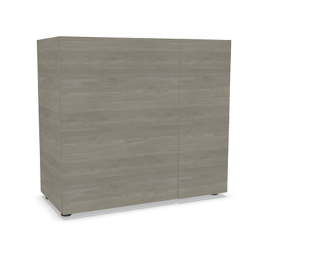 Gamme P1 - Armoires - P1 Armoire basse à portes battantes- H.81xL.90xP.40cm- 2 tablettes- sans serrure