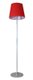 CUP  Lampadaire abat jour forme conique tissu rouge pietement fin -Haut 155cm