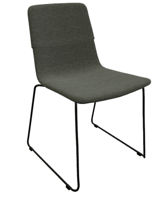 CHAISES ET TABOURETS - Pour tables standards, ht 75 cm, piétement 4 pieds - MELODY chaise piétement luge laqué noir