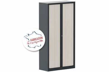 [Pas de famille] - [Pas de sous famille] - Armoire à rideaux H198xL100cm 4 tablettes