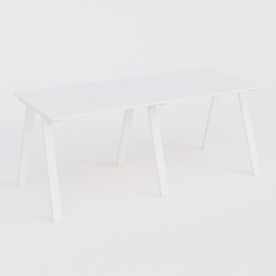 [Pas de famille] - [Pas de sous famille] - Table Keops Métal 280x120 cm de profondeur et hauteur 109 cm . Plateau épaisseur 25mm.