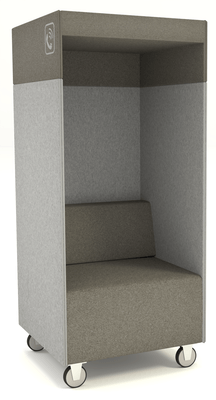ALCOVE ACOUSTIQUE - Phones Boxes - Phonebox acoustique permet de passer les appels sans gêner les autres, coloris gris foncé et gris clair