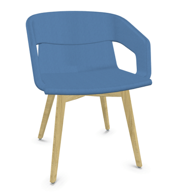 FAUTEUILS/POUFS - 4 pieds bois - MELODY fauteuil 4 pieds bois frêne naturel