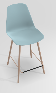 CHAISES ET TABOURETS - Pour tables hauteur 90 cm - PETALE Chaise haute L.46xP.51.5xH.101.5cm-hauteur assise 65.5cm