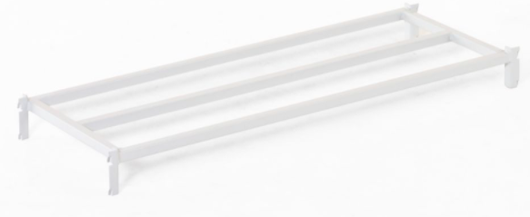 RAYONNAGES POLYVALENTS - Charges légères - BETA Tablette tubulaire L.125cm, coloris gris clair P.70cm, coloris gris clair