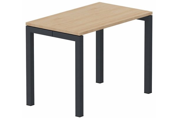 TABLES DE FORMATION - Composables piétement "Arche" - Module composable pied arche L.120xP.60cm, départ, plateau hêtre, structure anthracite