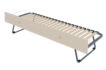 SCOLAIRE - Se Reposer - Lit gigogne sommier à lattes bandeau méla. strut. époxy - 80x200 cm