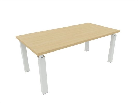 [Pas de famille] - [Pas de sous famille] - X4- Plan Manager 200x100cm Plateau : Chêne (CE) / Piètements : Blanc (BL)