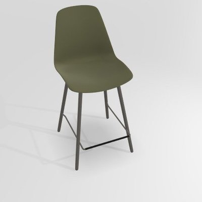 CHAISES ET TABOURETS - Pour tables hauteur 90 cm - PETALE Chaise haute L.46xP.51.5xH.101.5cm-hauteur assise 65.5cm