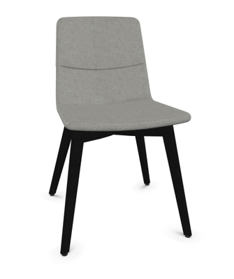 FAUTEUILS/POUFS - 4 pieds bois - MELODY chaise 4 pieds bois frêne teinté noir