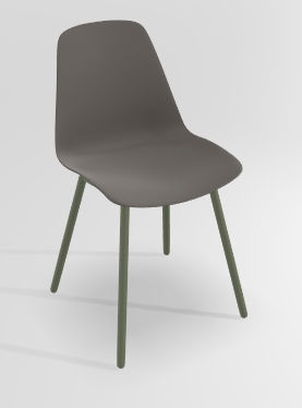 CHAISES ET TABOURETS - Pour tables standards, ht 75 cm, piétement 4 pieds - PETALE Chaise L.44xP.53.5xH.80.5cm-hauteur assise 47cm