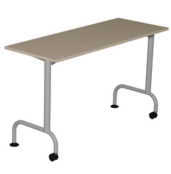 SCOLAIRE - Apprendre - Table LEM plat. ép.21 mm strat. chant bois pièt. époxy - 130x50 cm - T6