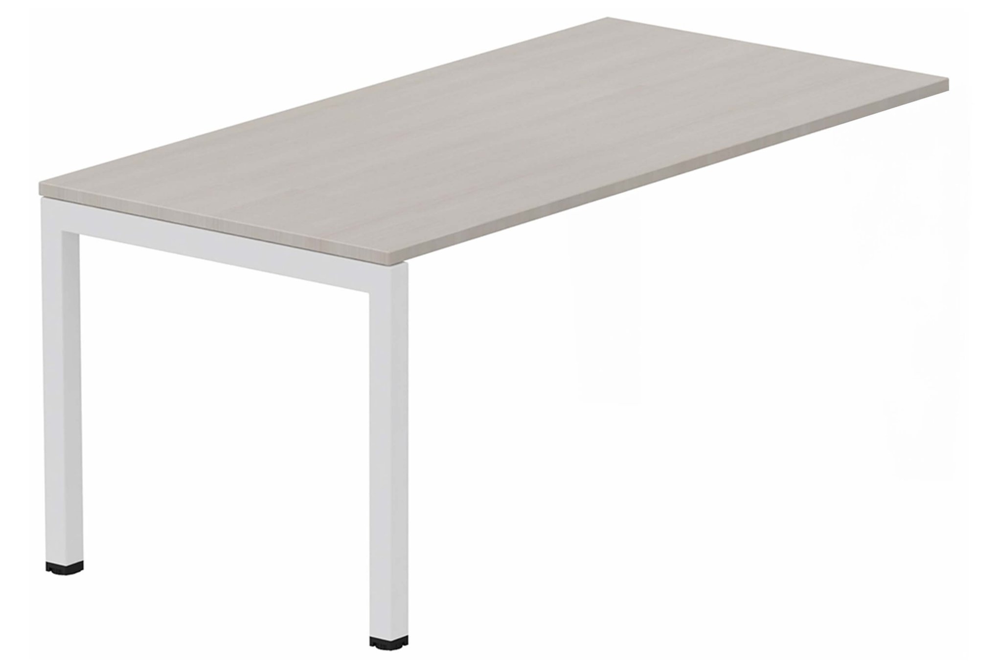 Module composable pied arche L.180xP.80cm, suivant, plateau acacia, structure blanc