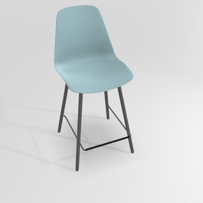 CHAISES ET TABOURETS - Pour tables hauteur 90 cm - PETALE Chaise haute L.46xP.51.5xH.101.5cm-hauteur assise 65.5cm