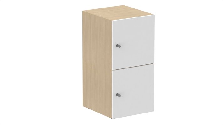 CASIERS - 2 cases - Meuble à cases H.92xL.45xP.50cm - 2 cases H43cm. portes pleine. serrure à clé