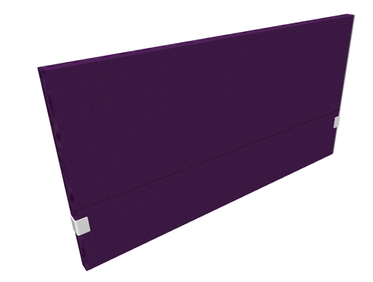 PANNEAUX ECRANS POUR BUREAU DROIT SOLO - Pour bureaux largeur 140 cm - SECRET Panneau-écran acoustique H74cm pour poste solo L.140cm. 2 faces tissu STEP SM65023 pinces de fixation réglables en hauteur coloris BLANCHE