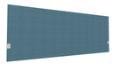 SECRET Panneau-écran acoustique H74cm pour poste solo L.180cm. 2 faces tissu BERTA coloris bleu. pinces de fixation réglables en hauteur coloris aluminium