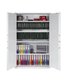 Armoire forte ignifuge L.123xP.52xH.195cm - 851 Litres / 194kg - 2 portes serrure électronique, 4 tablettes, coloris blanc