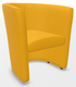 CLUB fauteuil 1 place, simili cuir V coloris jaune