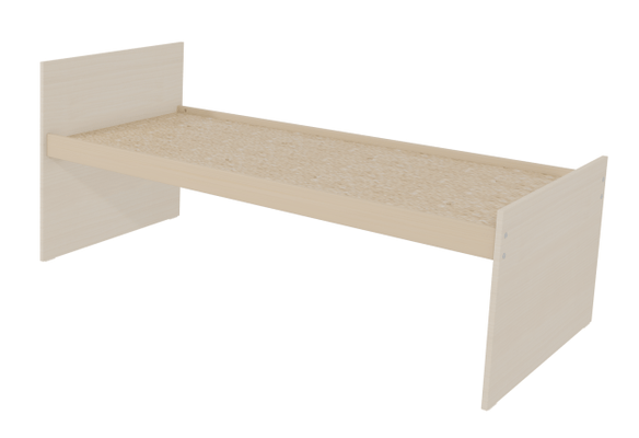 SCOLAIRE - Se Reposer - Lit TERRA méla. sommier à lattes rigides H50 cm - 90x210 cm