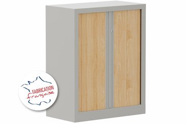 [Pas de famille] - [Pas de sous famille] - Armoire à rideaux H100xL80cm 2 tablettes
