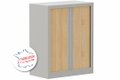 Armoire à rideaux H100xL80cm 2 tablettes